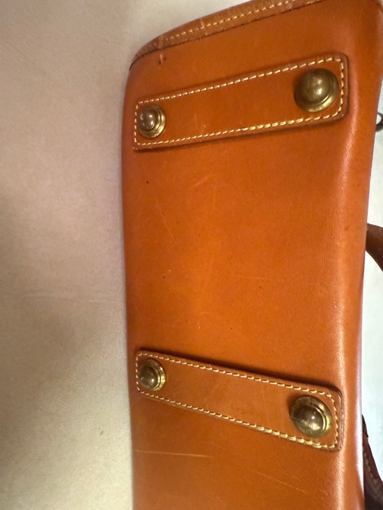 Dooney & Bourke Tan and Brown Pebbled Leather Tote VINTAGE ☦️👸🏼 - Picture 7 of 10
